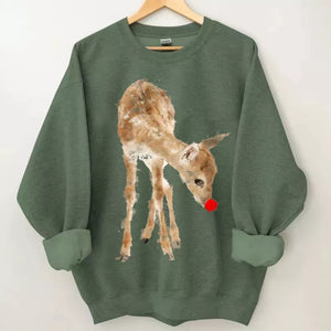 Reindeer Sweatshirt, Christmas Sweatshirt Cute, Christmas Winter Sweatshirt