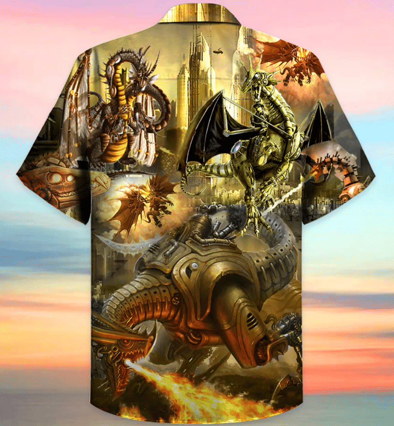Dragon Metal Awesome Background Design Hawaiian Shirt,Hawaiian Shirt Gift, Christmas Gift