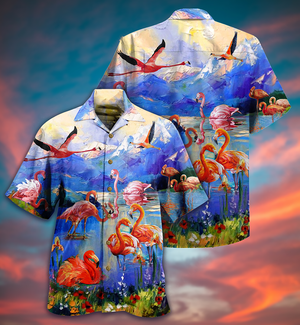 Flamingo Fly To Hawaii - Hawaiian Shirt_ Hawaiian Shirt Gift, Christmas Gift