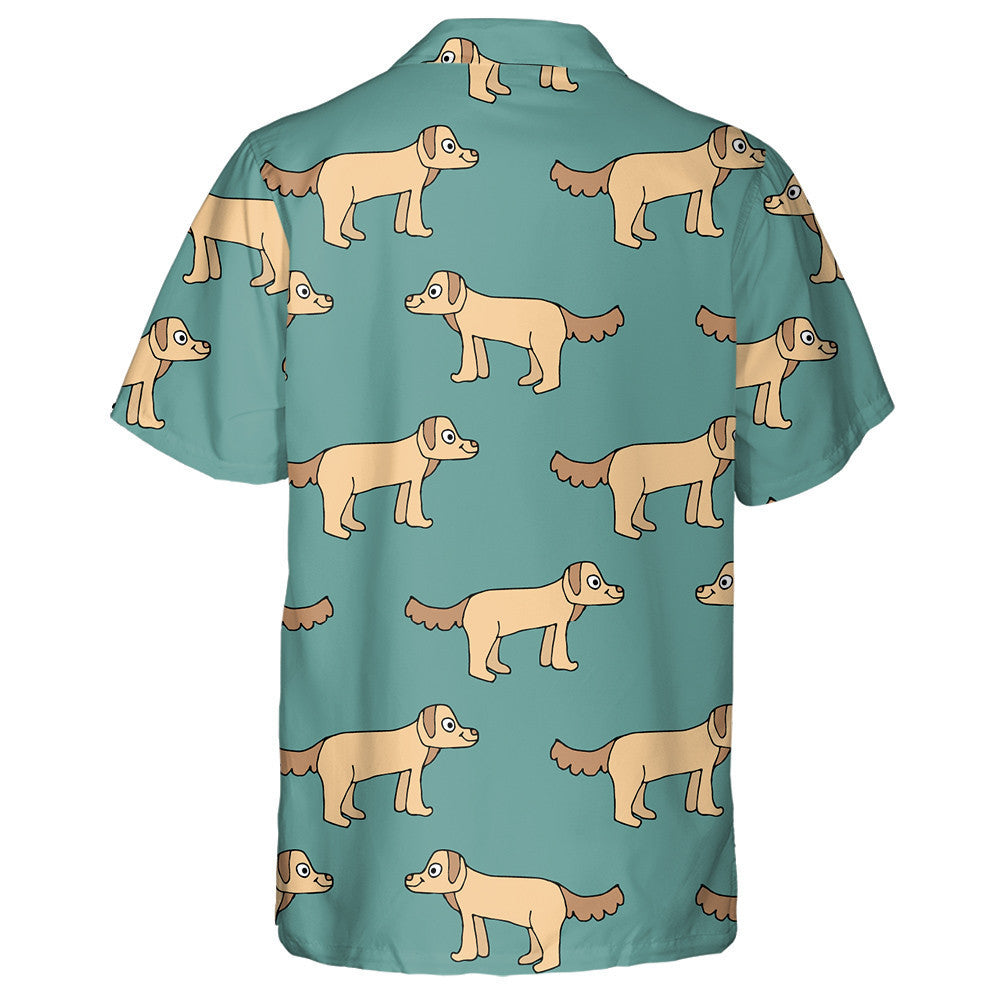 Cúlra Ainmhithe Madra Seasta Líneach Doodle Cúlra Léine Haváís, Bronntanas Léine Haváís, Bronntanas Nollag