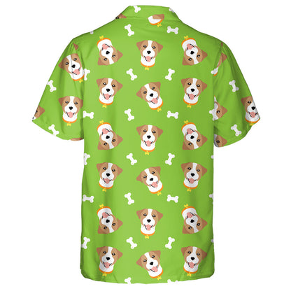 Cheerful Dog Breed Jack Russell With Bones Hawaiian Shirt, Hawaiian Shirt Gift, Christmas Gift
