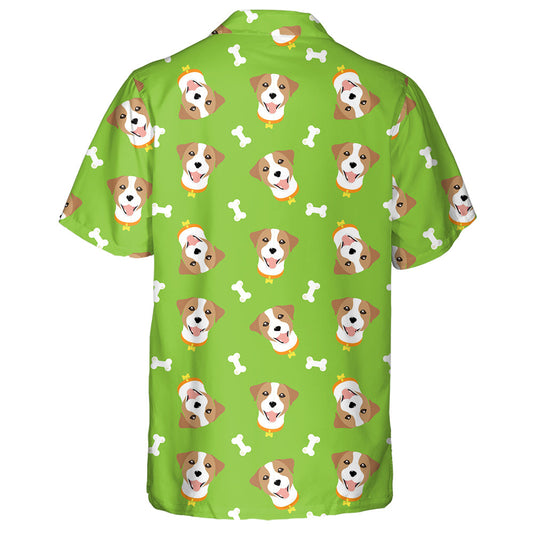 Cheerful Dog Breed Jack Russell With Bones Hawaiian Shirt, Hawaiian Shirt Gift, Christmas Gift