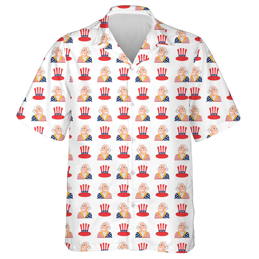 Cartún George Washington Agus Uncail Sam Hat Patrún Léine Haváís, Bronntanas Léine Haváíais, Bronntanas Nollag