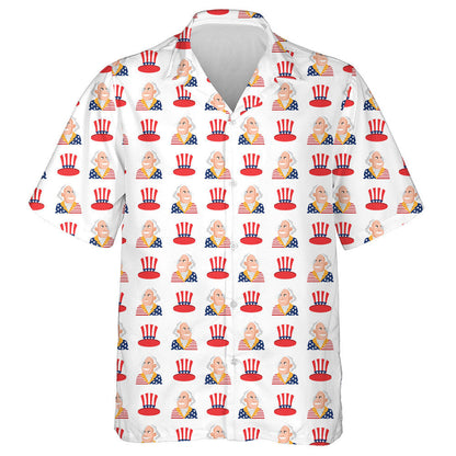 Cartún George Washington Agus Uncail Sam Hat Patrún Léine Haváís, Bronntanas Léine Haváíais, Bronntanas Nollag