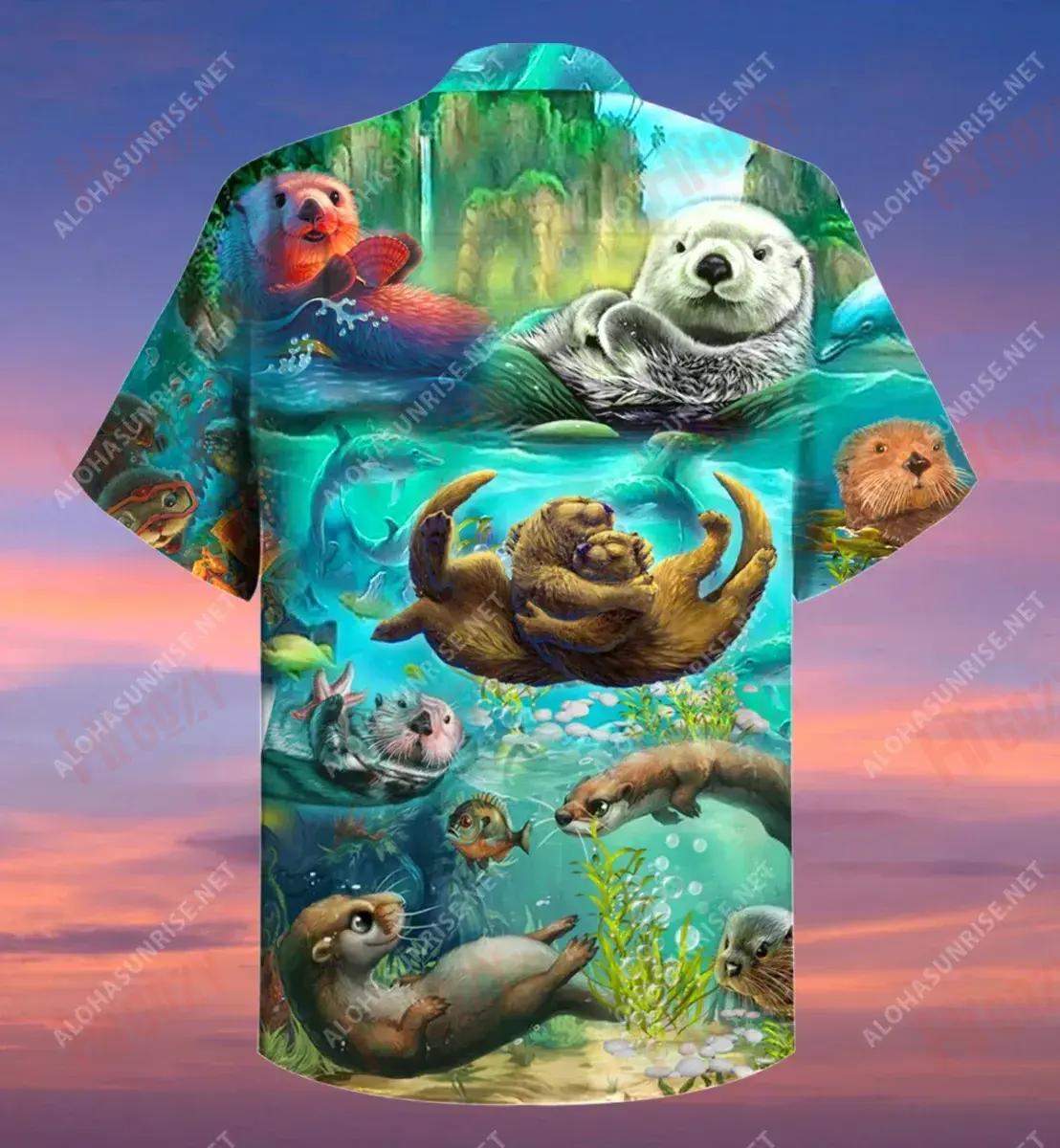 Tusa Mo Leath-Leath Dobharchú Unisex Léine Haváís Muinchille Gearr Samhraidh Léinte Crazy Léinte haváíais do Mhná, Bronntanas Léine Haváís, Bronntanas Nollag