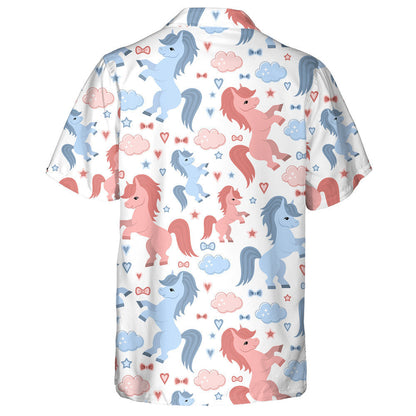 Capall Beag Gorm Agus Éadrom Dearg Le Scamaill Léine Haváís, Bronntanas Léine Haváíais, Bronntanas Nollag