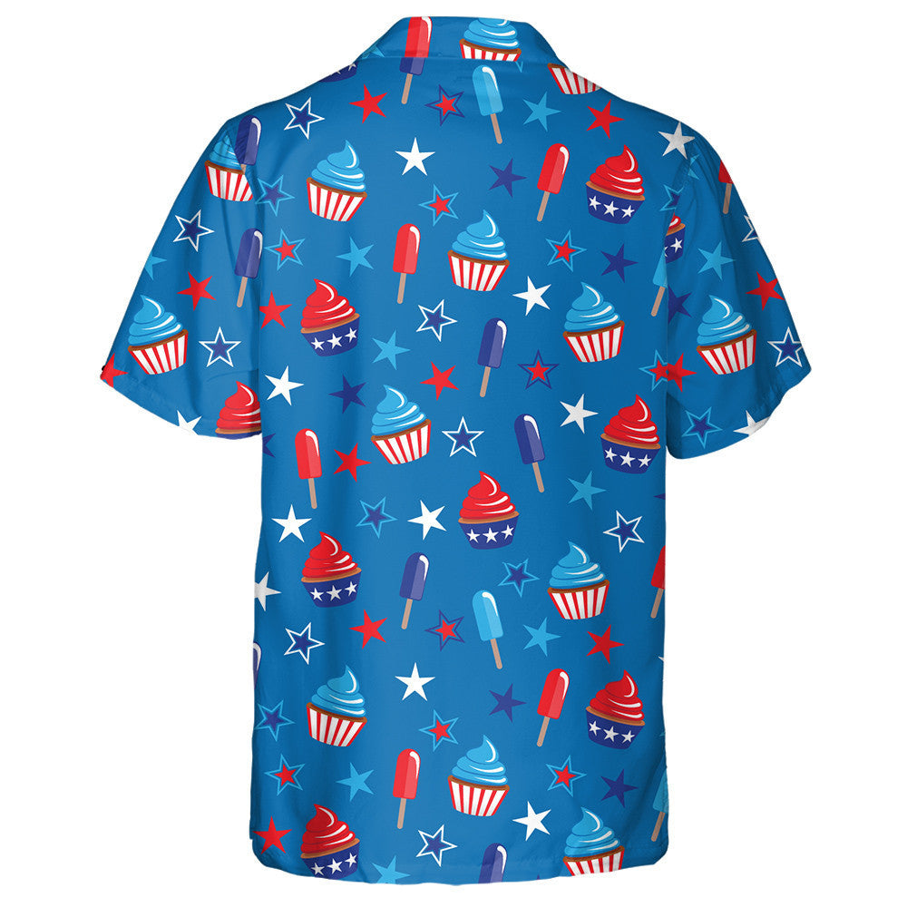 4 Iúil Uachtar Reoite Tírghrá agus Cupcakes Léine Haváís, Bronntanas Léine Haváís, Bronntanas Nollag