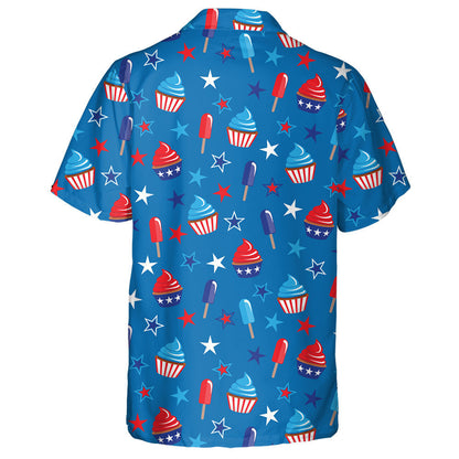 4 Iúil Uachtar Reoite Tírghrá agus Cupcakes Léine Haváís, Bronntanas Léine Haváís, Bronntanas Nollag