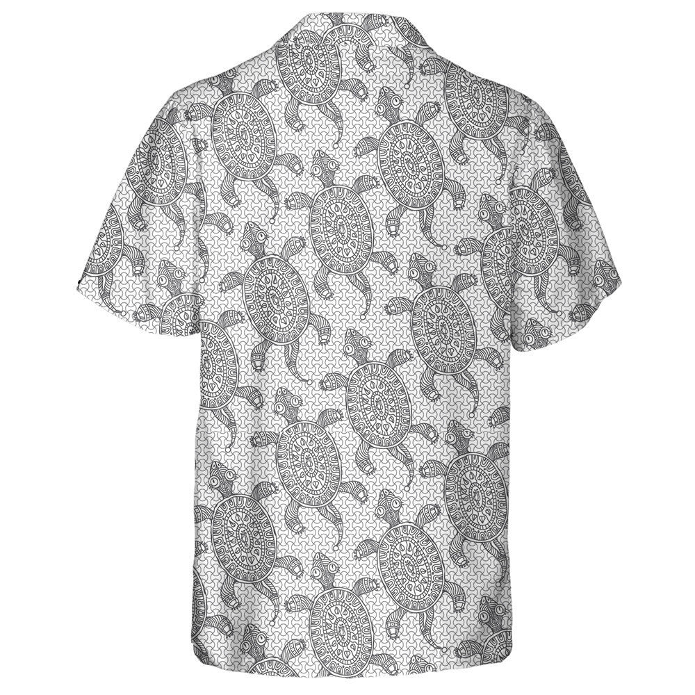 Scáthchruth Turtar Beag Éadrom Liath Le Léine Haváí Maisiúil Eitneach, Bronntanas Léine Haváís, Bronntanas Nollag