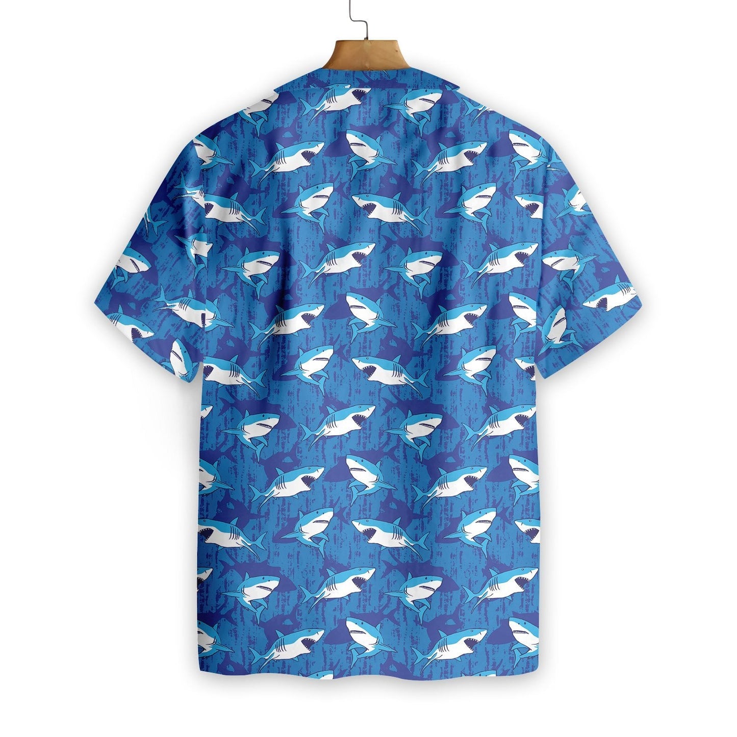 Shark Pattern Blue Theme Nice Design Hawaiian Shirt,Hawaiian Shirt Gift, Christmas Gift