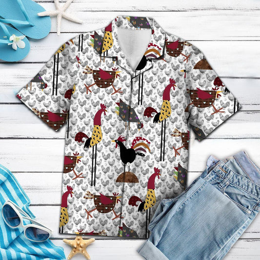 Rise And Shine With Rooster Hawaiian Shirt,Hawaiian Shirt Gift, Christmas Gift