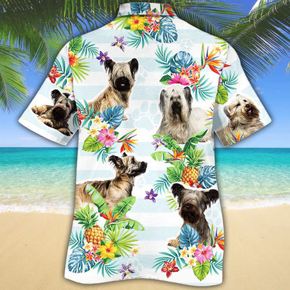 Skye Terrier With Tropical Fruits Hawaiian Shirt,Hawaiian Shirt Gift, Christmas Gift