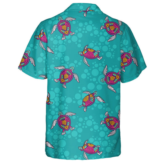 Turtar Aigéin Ornáideacha Léine Haváíach Gorm Eitneach Tarraingthe, Bronntanas Léine Haváíais, Bronntanas Nollag