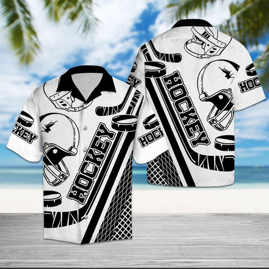 Hockey Is My Passion Helmet Design Hawaiian Shirt, Hawaiian For Gift