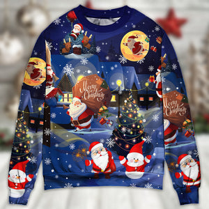 Christmas Love Santa And Gifts Ugly Christmas Sweater, Christmas Ugly Sweater, Christmas Gift, Gift Christmas 2024