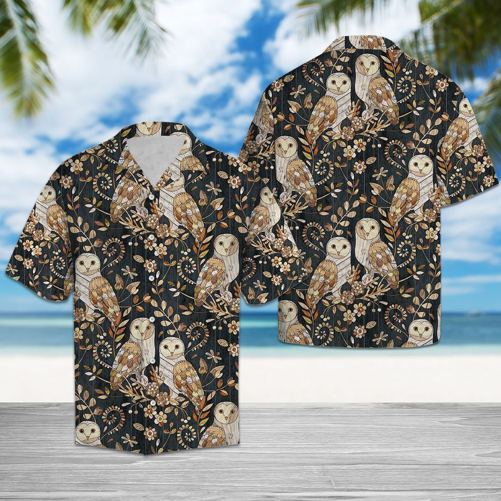 Magic Owl Perched On Tree Wonderland Hawaiian Shirt,Hawaiian Shirt Gift, Christmas Gift