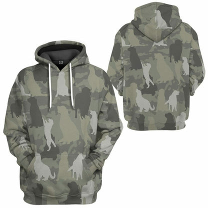 3D Golden Retriever Camo Chustaim Tshirt Éadaí Cochaillín