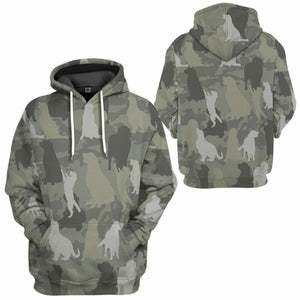 3D Golden Retriever Camo Custom Tshirt Hoodie Apparel