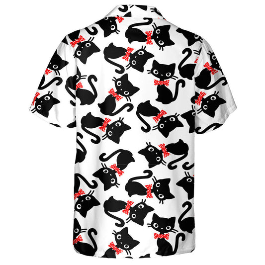 Cat Le Bogha Dearg Peataí Cartún Léiriú Doodle Léine Haváís, Bronntanas Léine Haváíais, Bronntanas Nollag