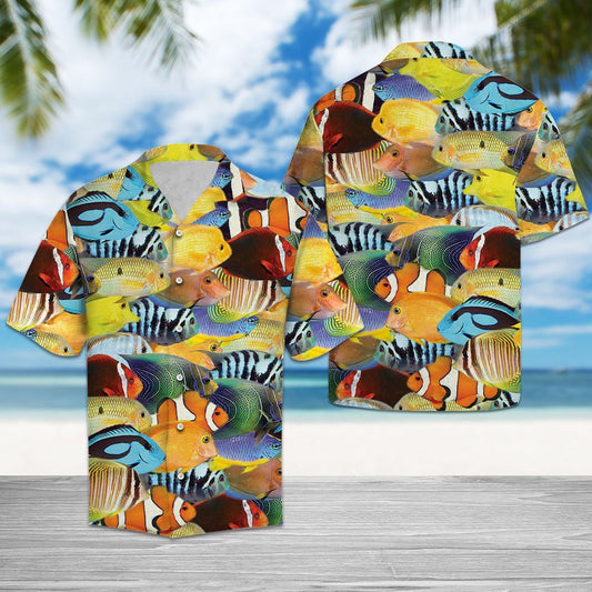 Iasc Trópaiceach Dathúil Éisc Trópaiceach Éisc Fharraige Uathúla Léine Haváís, Bronntanas Léine Haváís, Bronntanas Nollag