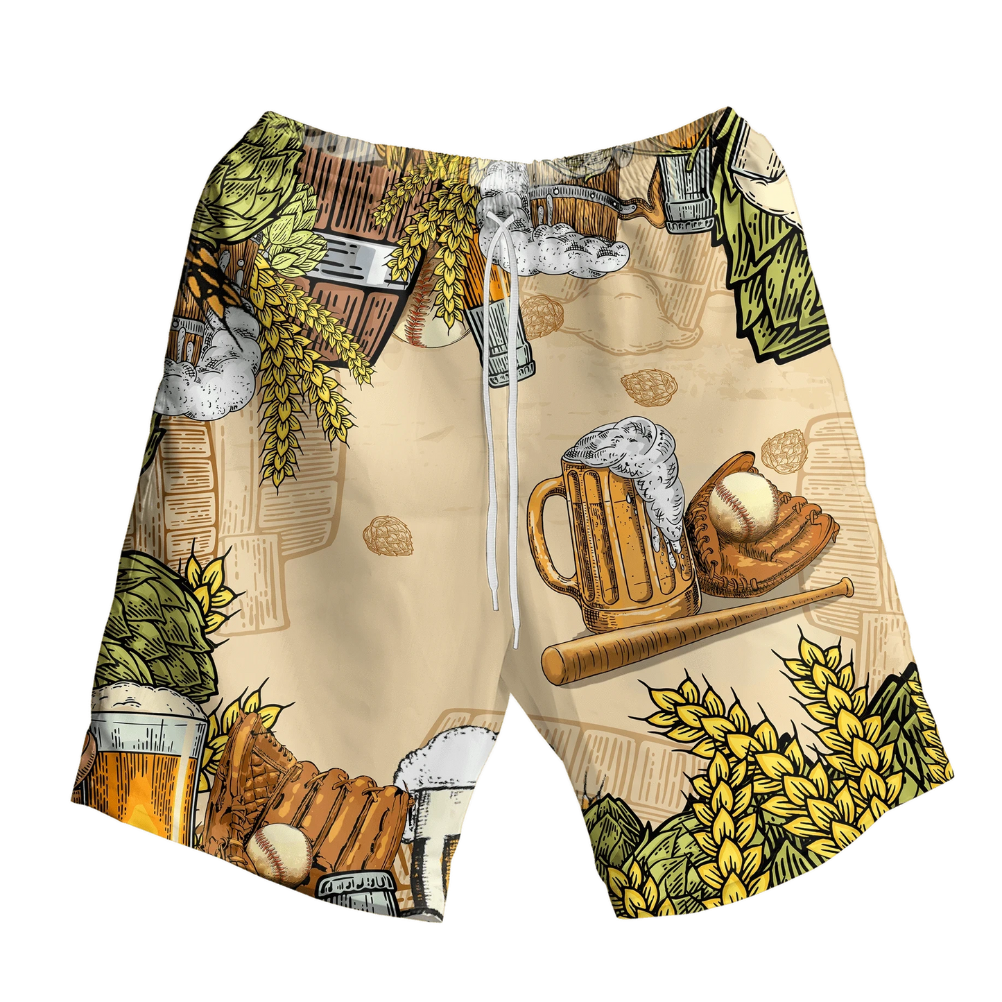 Classic Baseball And Beer For Life Background Hawaiian Shirt, Hawaiian Shirt Gift, Christmas Gift