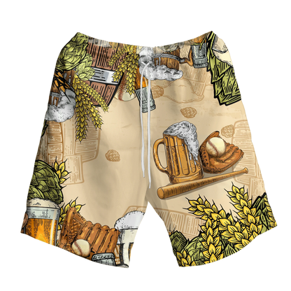 Classic Baseball And Beer For Life Background Hawaiian Shirt, Hawaiian Shirt Gift, Christmas Gift