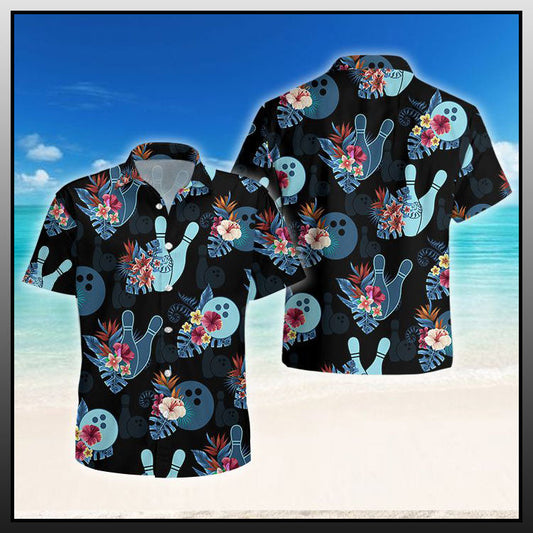 Bowling tropical hawaiian shirt,Hawaiian Shirt Gift, Christmas Gift