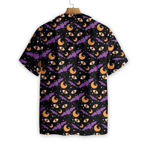 Purple Bats Eyes At Night Dramatic Hawaiian Shirt,Hawaiian Shirt Gift, Christmas Gift