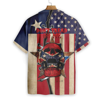 Don't Tread On Me Texas Pattern Hawaiian Shirt,Hawaiian Shirt Gift, Christmas Gift