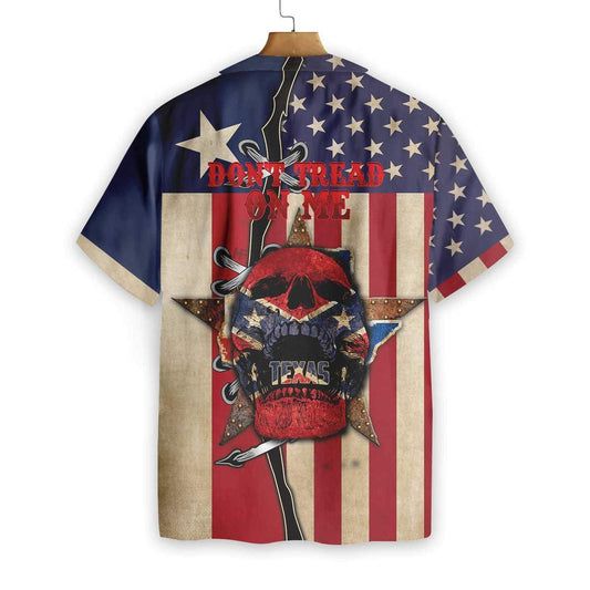 Don't Tread On Me Texas Pattern Hawaiian Shirt,Hawaiian Shirt Gift, Christmas Gift