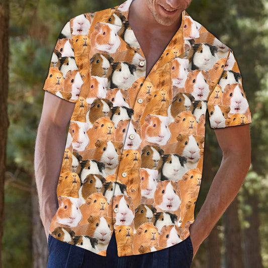 Cute Guinea Pig Vintage Style Hawaiian Shirt,Hawaiian Shirt Gift, Christmas Gift
