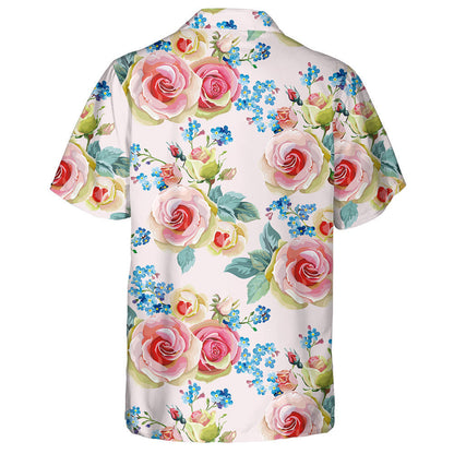 Gairdín Bláthanna Earraigh Béarla Béarla Álainn Dearadh Vintage Léine Haváís, Bronntanas Léine Haváíais, Bronntanas Nollag