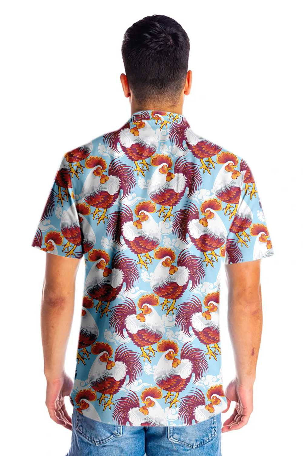 On The Farm Beautiful Chickens Hawaiian Shirt,Hawaiian Shirt Gift, Christmas Gift