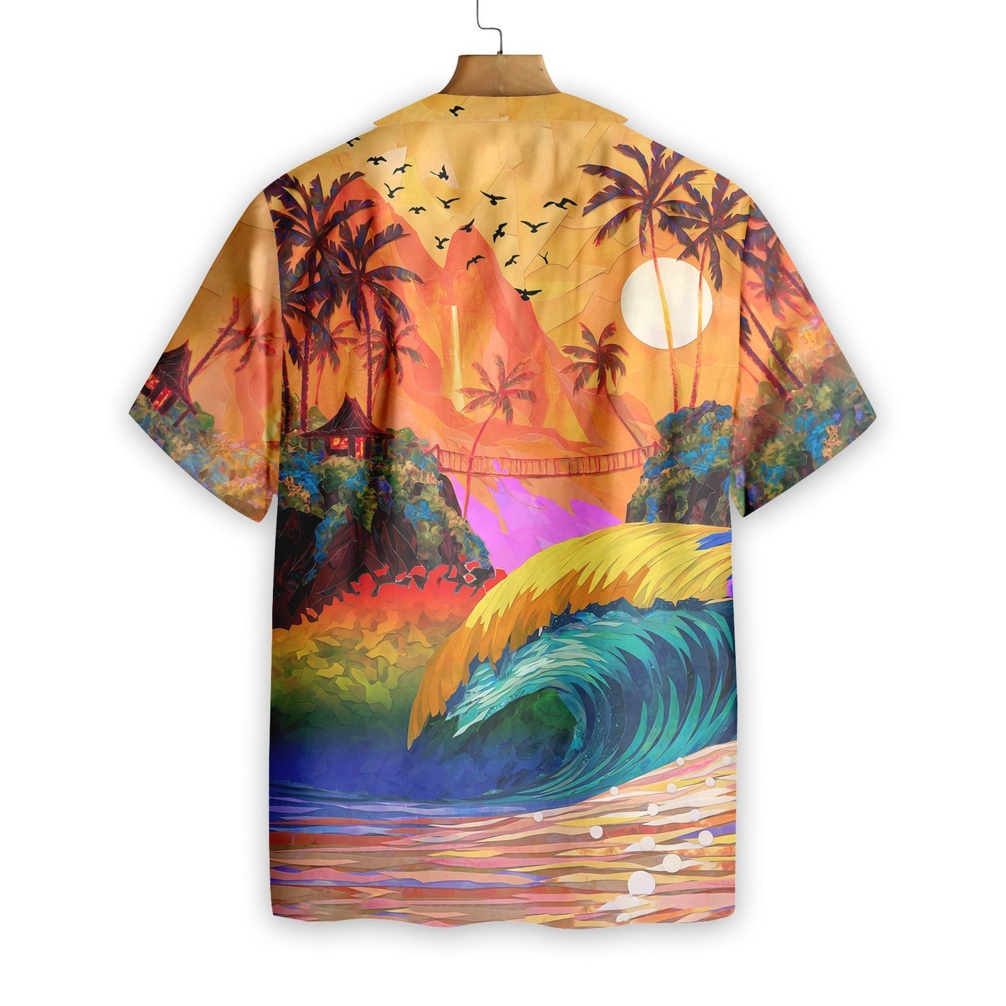 Stunning Landscape Of Beach At Sunset Design Hawaiian Shirt, Hawaiian Shirt Gift, Christmas Gift