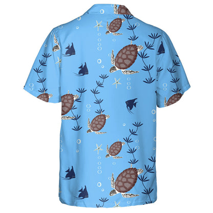 Underwater World With Sea Turtles Dance Oceanlife Hawaiian Shirt, Hawaiian Shirt Gift, Christmas Gift