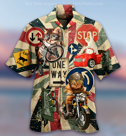 Cats On My Way - Hawaiian Shirt, Hwaiian For Gift