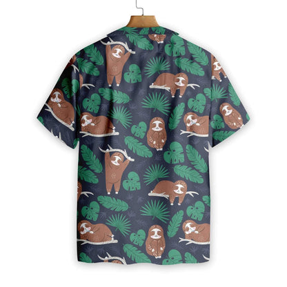 Sloth Leisciúil Agus Duilleoga Trópaiceacha Dear Léine Haváí, Haváise le haghaidh Bronntanais