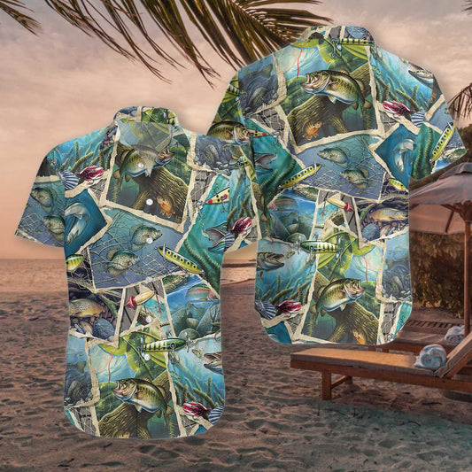 Fishing Multiple Frames Pattern Beautiful Design Hawaiian Shirt,Hawaiian Shirt Gift, Christmas Gift