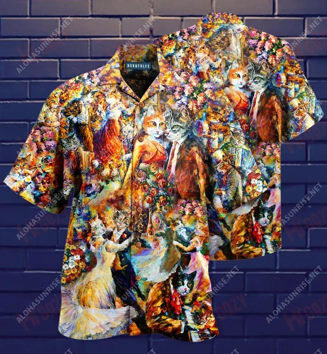 Fuaim an Chait Rince Léine Gearr Muinchille Unisex Aigéan T Léinte Haváís Seanréalta Léinte Haváís Patrún Léine Haváíais, Bronntanas Léine Haváís, Bronntanas Nollag