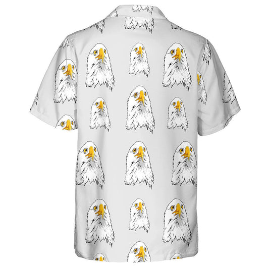 Funny Eagle Head On Light Purple Background Hawaiian Shirt, Hawaiian Shirt Gift, Christmas Gift