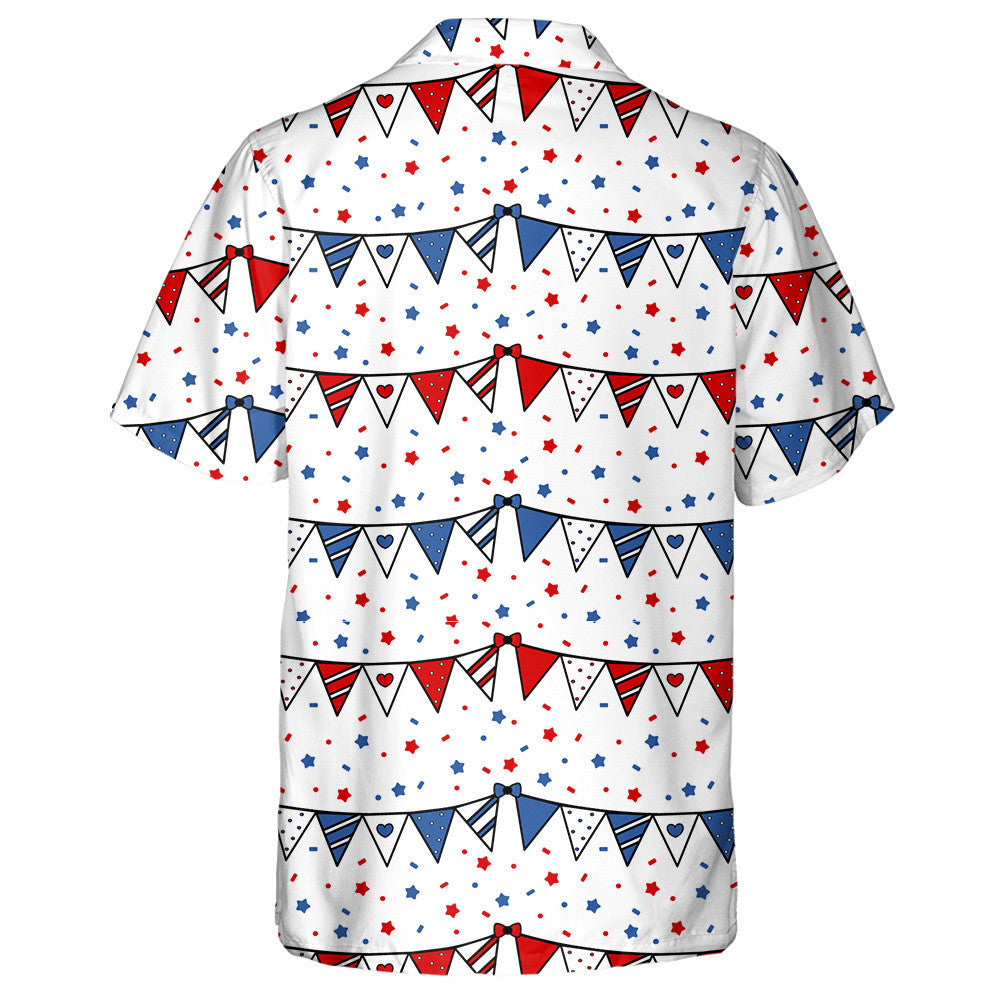 Cute Hanging Bunting Pennants For Independence Day Hawaiian Shirt, Hawaiian Shirt Gift, Christmas Gift