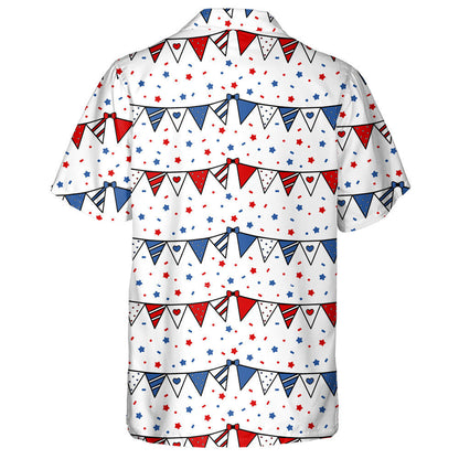 Cute Hanging Bunting Pennants For Independence Day Hawaiian Shirt, Hawaiian Shirt Gift, Christmas Gift