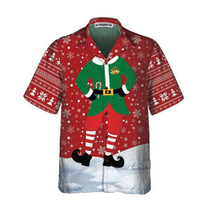 Unique Christmas Elf Costume Design Hawaiian Shirt, Hwaiian For Gift