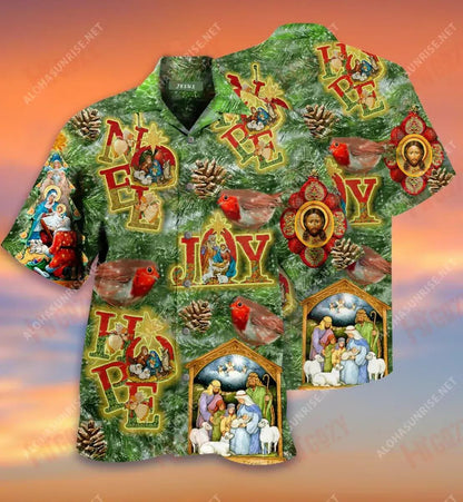 Noel Hope Joy Íosa Nollag Gearr Léine Haváís Samhraidh Aloha Shirt Léine Oirbheartaíochta Haváís Patrún Léine Haváís, Bronntanas Léine Haváís, Bronntanas Nollag