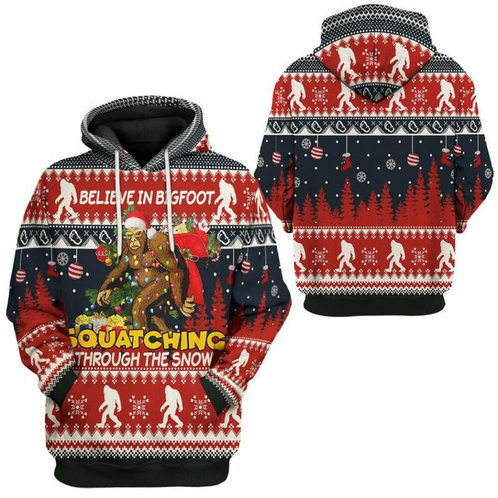 3D Bigfoot Ugly Sweater