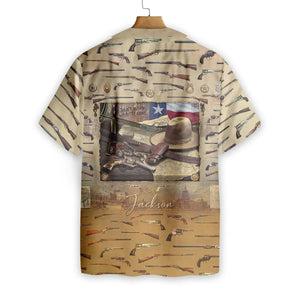 Texas Heritage Personalized Stripe Pattern Hawaiian Shirt,Hawaiian Shirt Gift, Christmas Gift