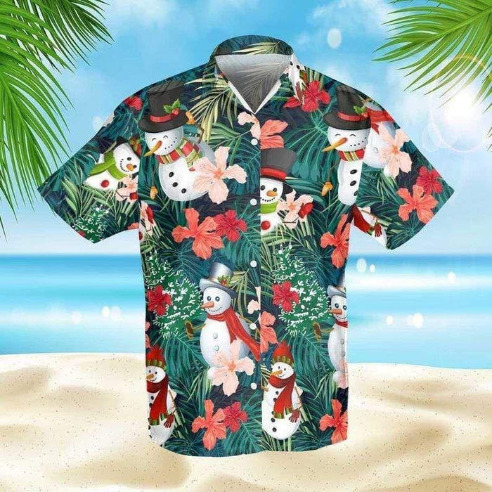 Hawaiian Shirt Snow Man Cute Christmas Santa Claus Funny Design, Hawaiian Shirt Gift, Christmas Gift