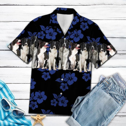 Hibiscus Teorann Ollmhór Collie Teorann Ar Léine Haváí le Patrún Dubh, Bronntanas Léine Haváíais, Bronntanas Nollag