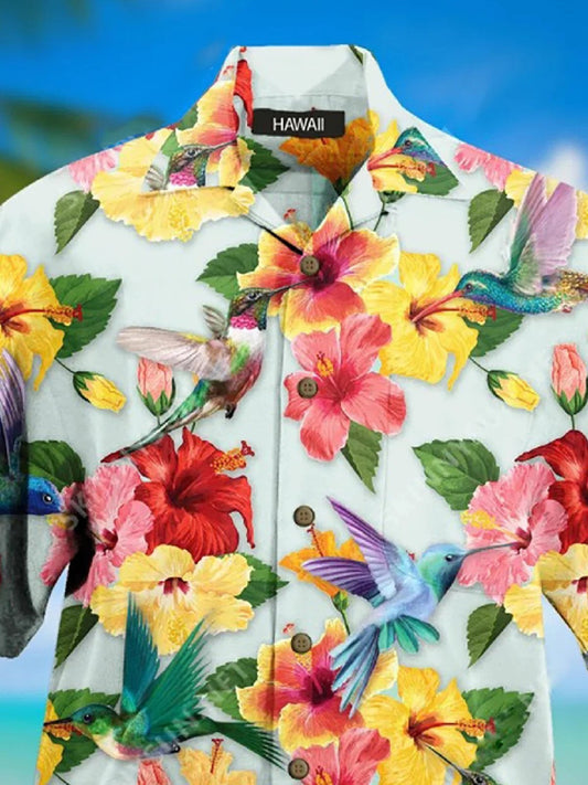 Flamboyant Hibiscus Flowers Nice Ornamental Hawaiian Shirt,Hawaiian Shirt Gift, Christmas Gift