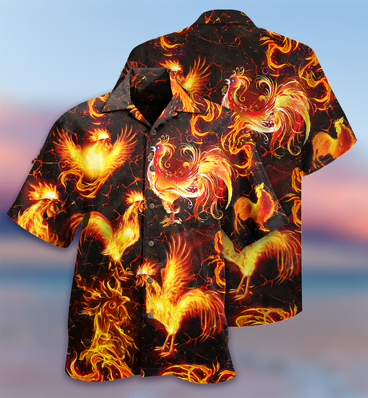 Chicken Fire Love It - Hawaiian Shirt_Hawaiian Shirt Gift, Christmas Gift